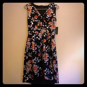Gorgeous Floral Hi-Low Metallic Dress